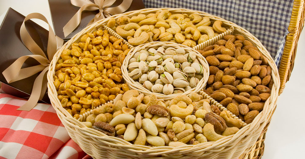 Share the Very Best Five Section Nut Basket